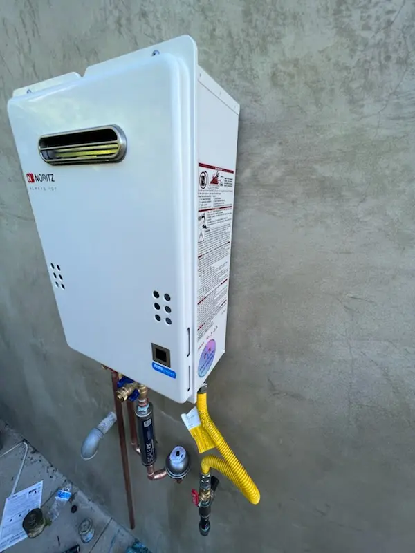 Tankless water heater installation for Shafer homes